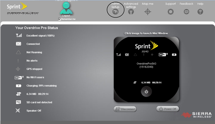 вкладка Admin Setup 