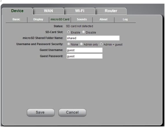 просмотр файлов с sd карты в роутере sierra w801