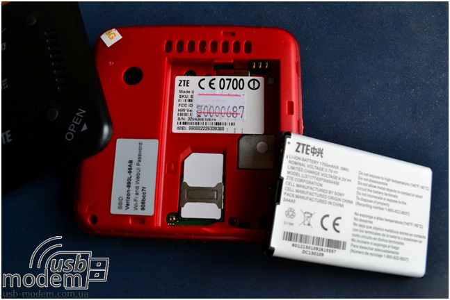 слот для ruim|sim карты ZTE